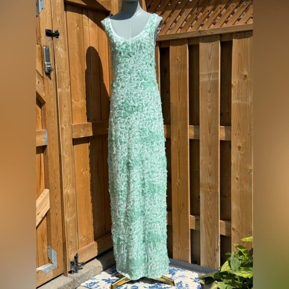 🆕 SIMKHAI 🧿 NWOT Bex Sequined Embellished Maxi Dress, Seafoam Green - Sz US 4 - Picture 12 of 15